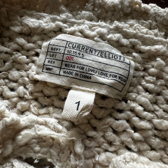 Current Elliott Size 1 Cream Ivory Cardigan - Picture 7 of 7